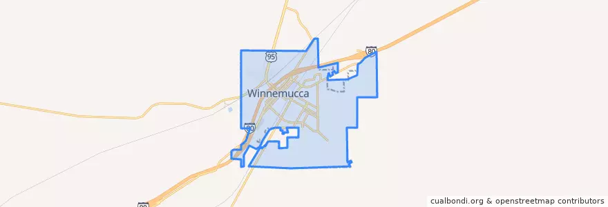 Mapa de ubicacion de Winnemucca.
