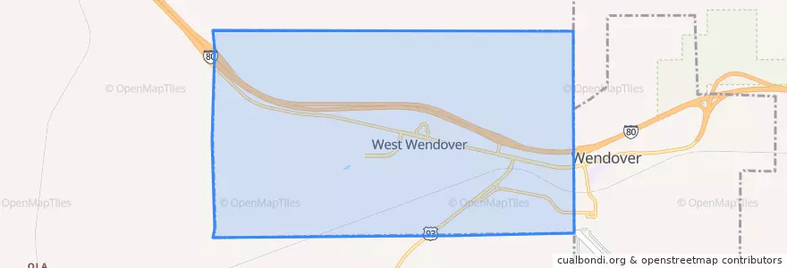 Mapa de ubicacion de West Wendover.