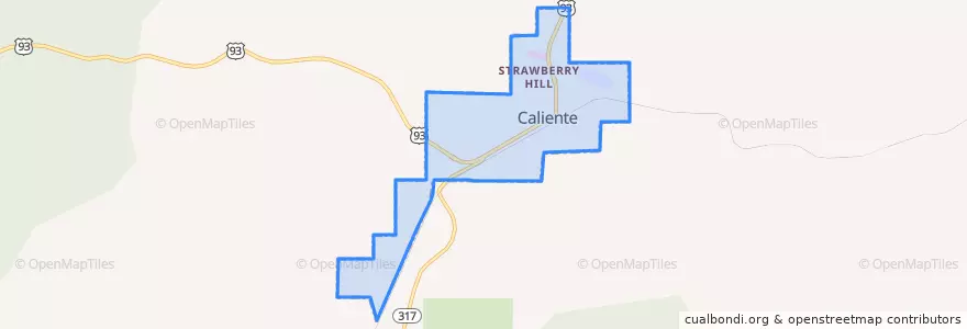 Mapa de ubicacion de Caliente.