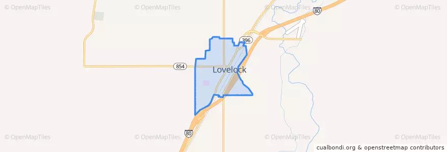 Mapa de ubicacion de Lovelock.