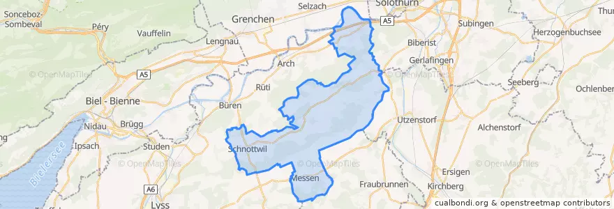 Mapa de ubicacion de Bezirk Bucheggberg.