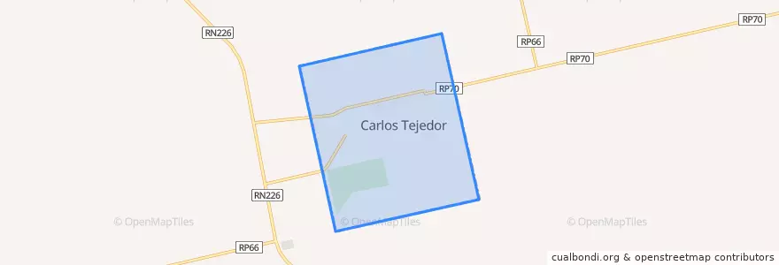 Mapa de ubicacion de Carlos Tejedor.