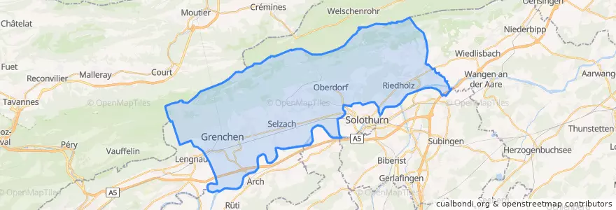 Mapa de ubicacion de Bezirk Lebern.