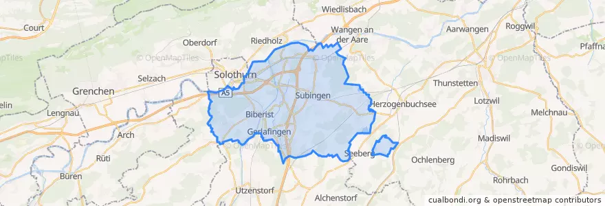 Mapa de ubicacion de Bezirk Wasseramt.