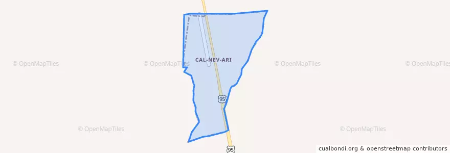 Mapa de ubicacion de Cal-Nev-Ari.