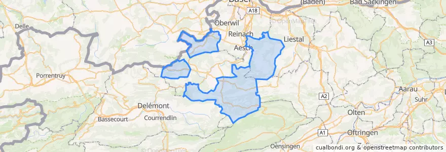 Mapa de ubicacion de Amtei Dorneck-Thierstein.