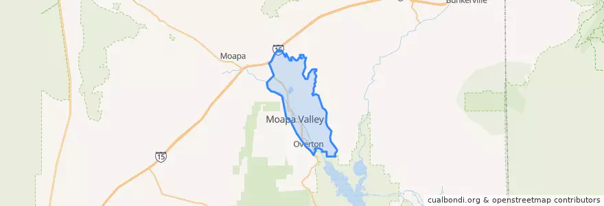 Mapa de ubicacion de Moapa Valley.