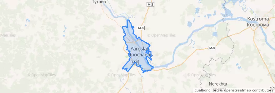 Mapa de ubicacion de городской округ Ярославль.