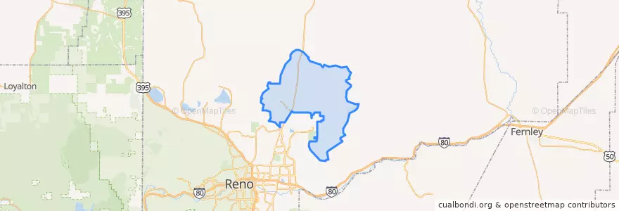 Mapa de ubicacion de Spanish Springs.