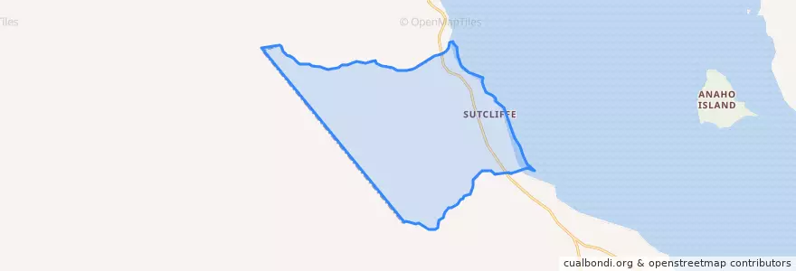 Mapa de ubicacion de Sutcliffe.