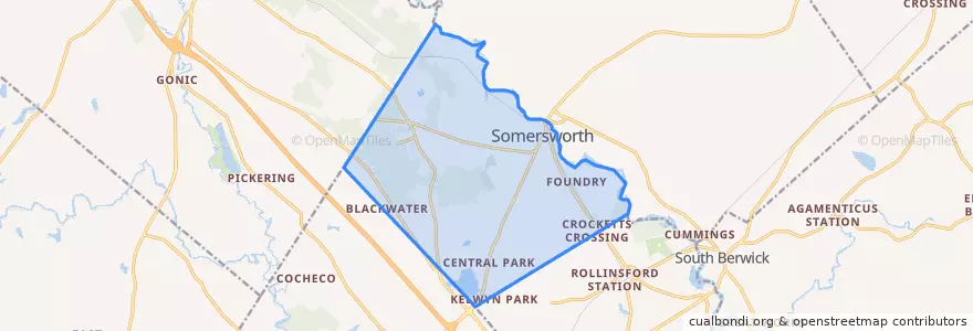 Mapa de ubicacion de Somersworth.