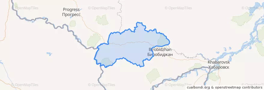 Mapa de ubicacion de Облученский район.