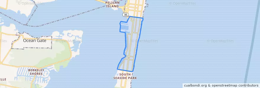 Mapa de ubicacion de Seaside Park.