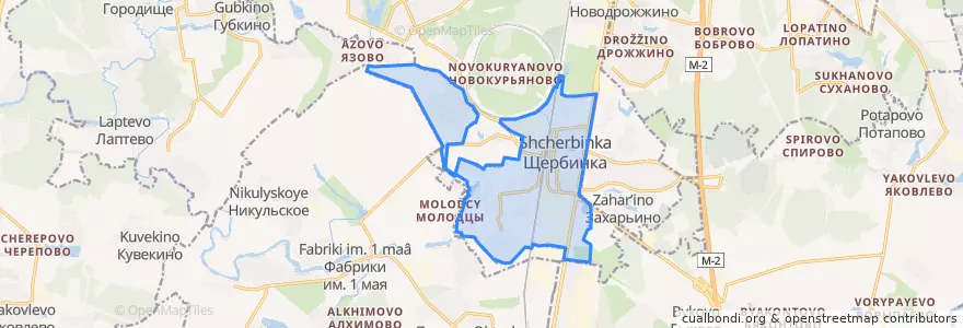 Mapa de ubicacion de городской округ Щербинка.