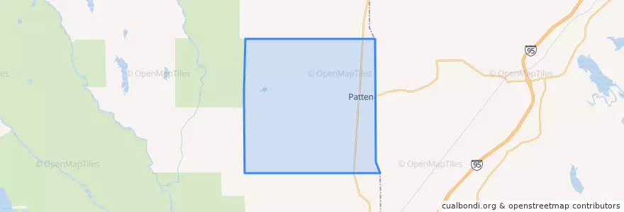 Mapa de ubicacion de Patten.