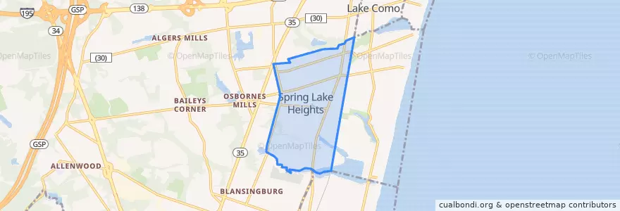 Mapa de ubicacion de Spring Lake Heights.