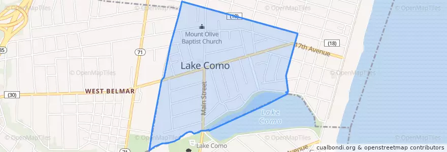 Mapa de ubicacion de Lake Como.