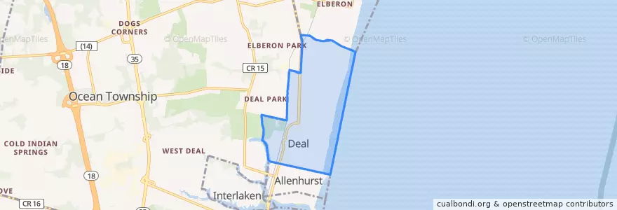 Mapa de ubicacion de Deal.