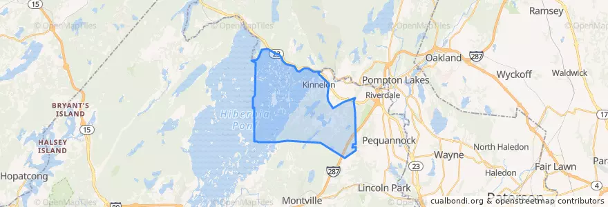 Mapa de ubicacion de Kinnelon.