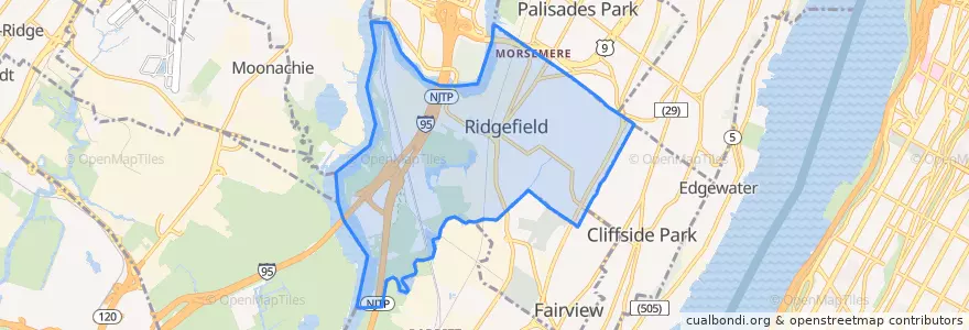 Mapa de ubicacion de Ridgefield.
