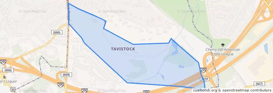 Mapa de ubicacion de Tavistock.