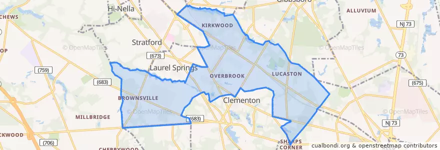 Mapa de ubicacion de Lindenwold.