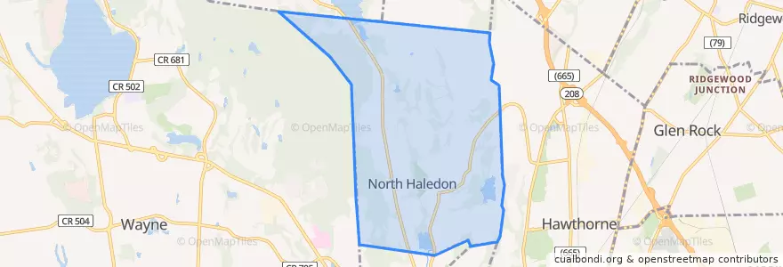 Mapa de ubicacion de North Haledon.