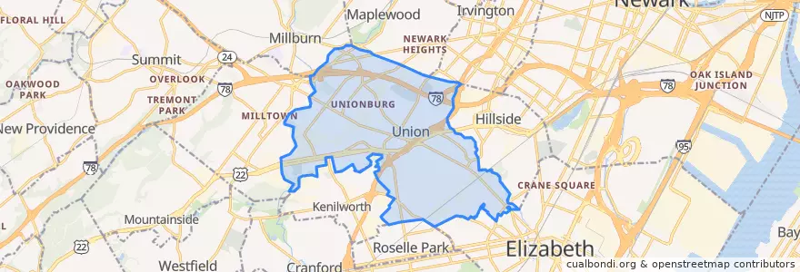 Mapa de ubicacion de Union.