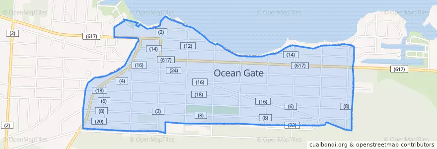 Mapa de ubicacion de Ocean Gate.