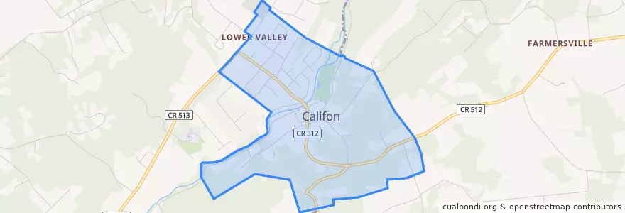 Mapa de ubicacion de Califon.