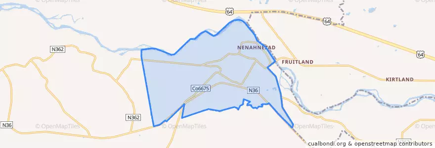 Mapa de ubicacion de Nenahnezad.