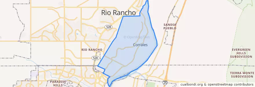 Mapa de ubicacion de Corrales.