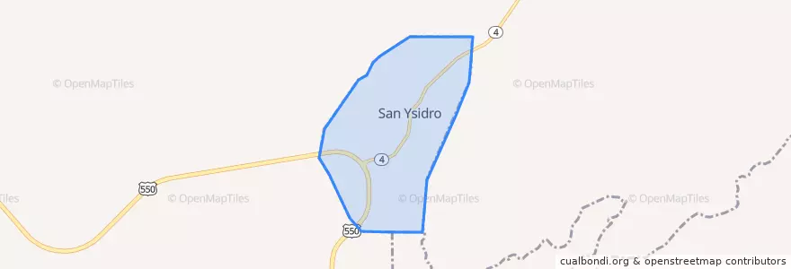 Mapa de ubicacion de San Ysidro.