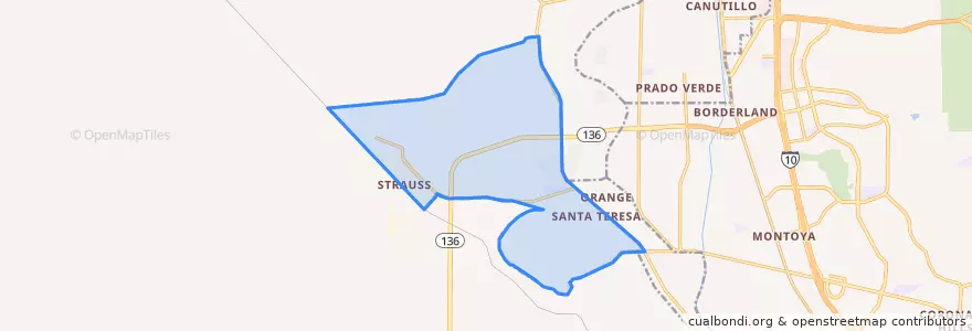 Mapa de ubicacion de Santa Teresa.