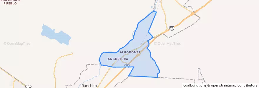 Mapa de ubicacion de Algodones.