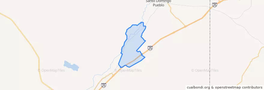 Mapa de ubicacion de San Felipe Pueblo.
