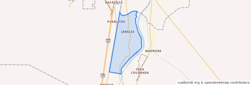 Mapa de ubicacion de Jarales.
