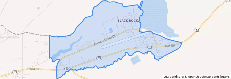 Mapa de ubicacion de Black Rock.