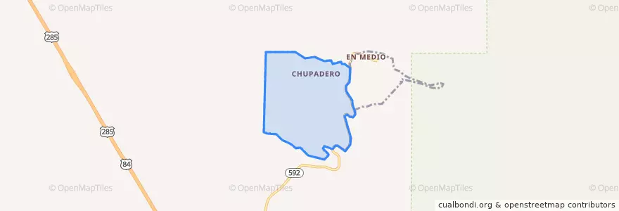Mapa de ubicacion de Chupadero.