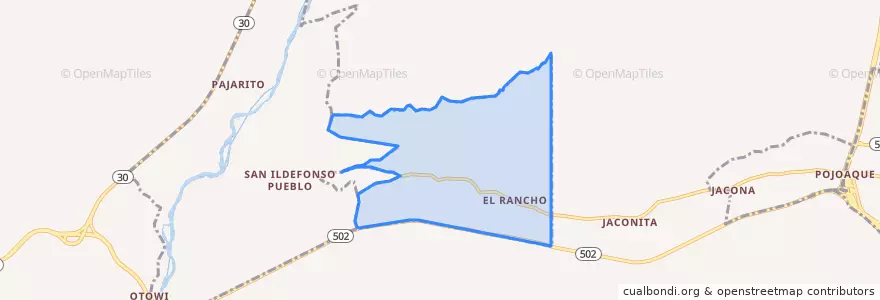 Mapa de ubicacion de El Rancho.
