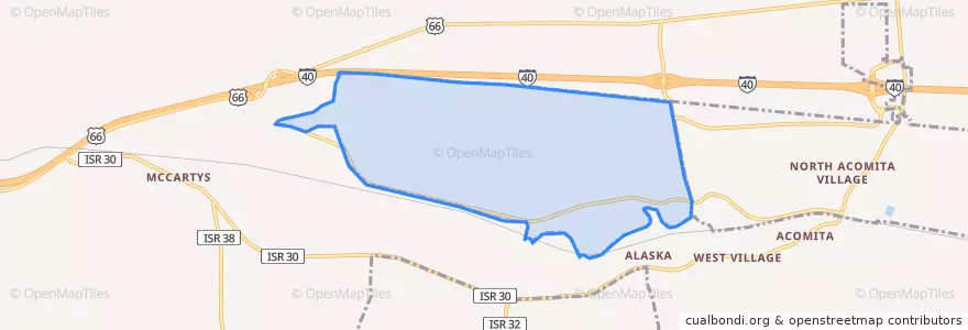 Mapa de ubicacion de Acomita Lake.