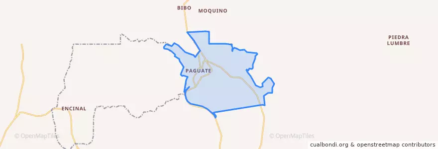 Mapa de ubicacion de Paguate.