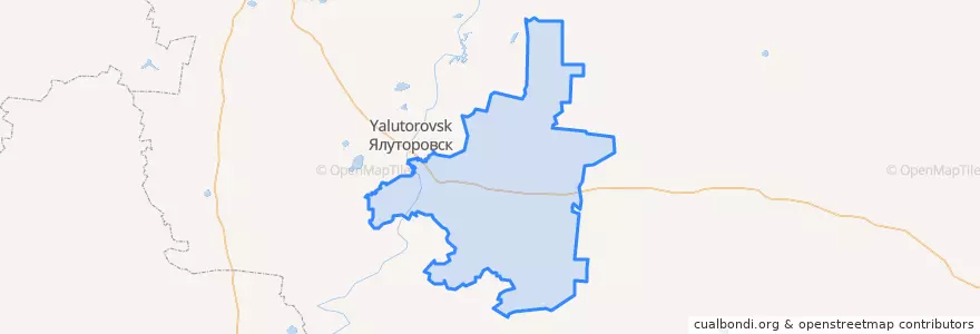 Mapa de ubicacion de Заводоуковский городской округ.