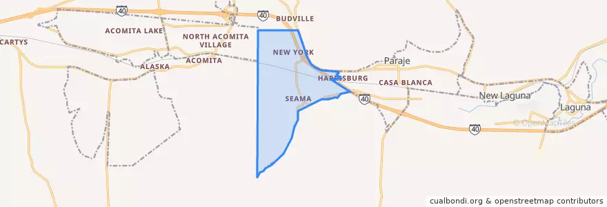 Mapa de ubicacion de Seama.