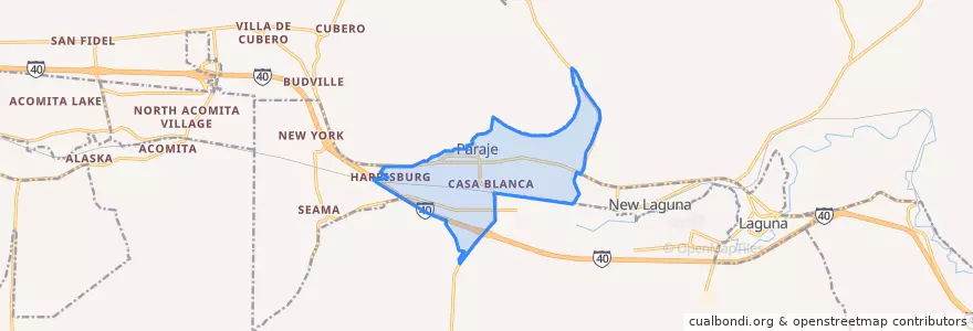 Mapa de ubicacion de Paraje.