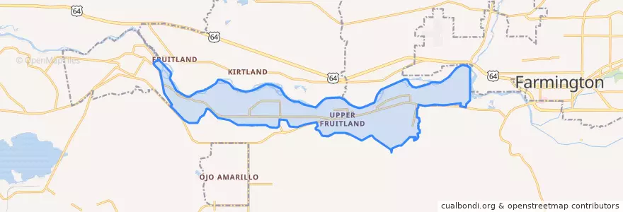 Mapa de ubicacion de Upper Fruitland.