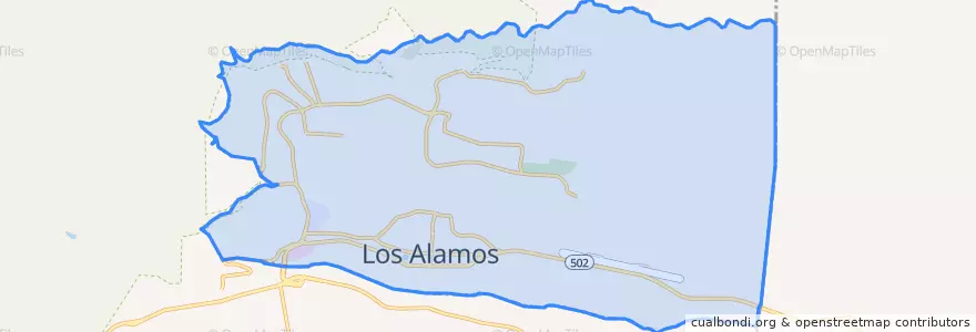 Mapa de ubicacion de Los Alamos.