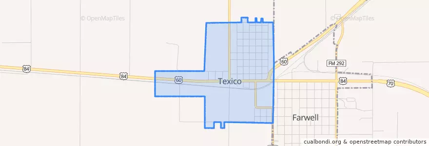 Mapa de ubicacion de Texico.