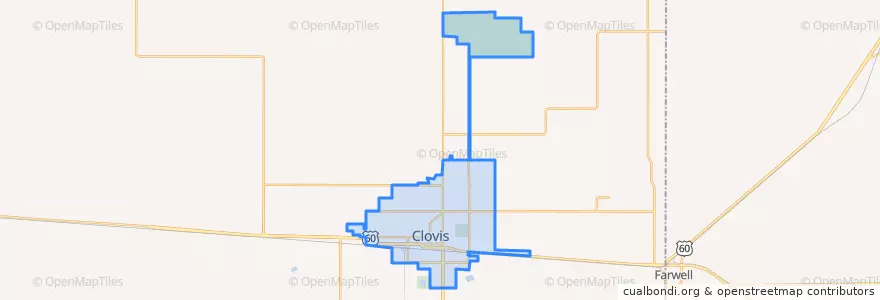 Mapa de ubicacion de Clovis.