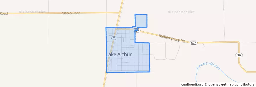 Mapa de ubicacion de Lake Arthur.